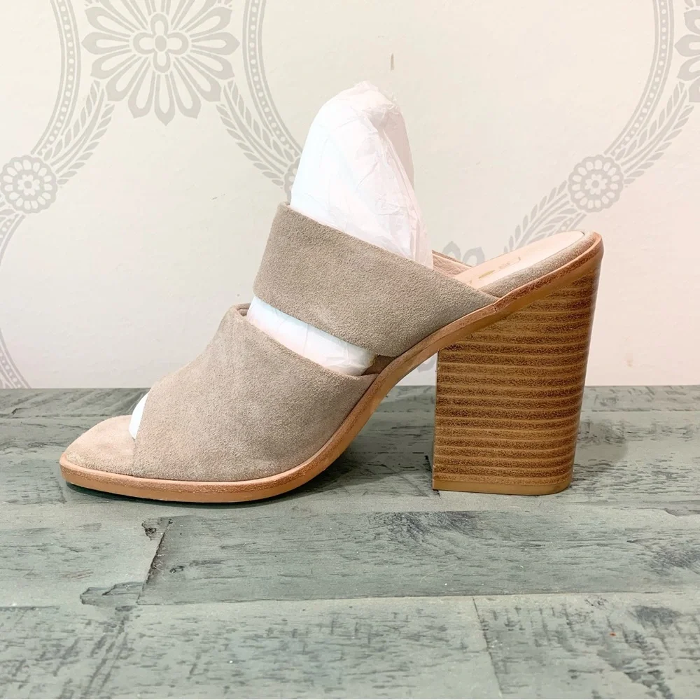 New Sol Sana Dice Mule Sandals Taupe 8.5 New